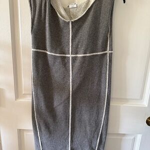 Sleeveless gray terry shift by Lacoste